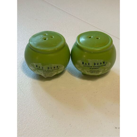 Rae Dunn Artisan Collection "BOO!" & "EEK!" Halloween Salt & Pepper Shakers - Picture 6 of 6